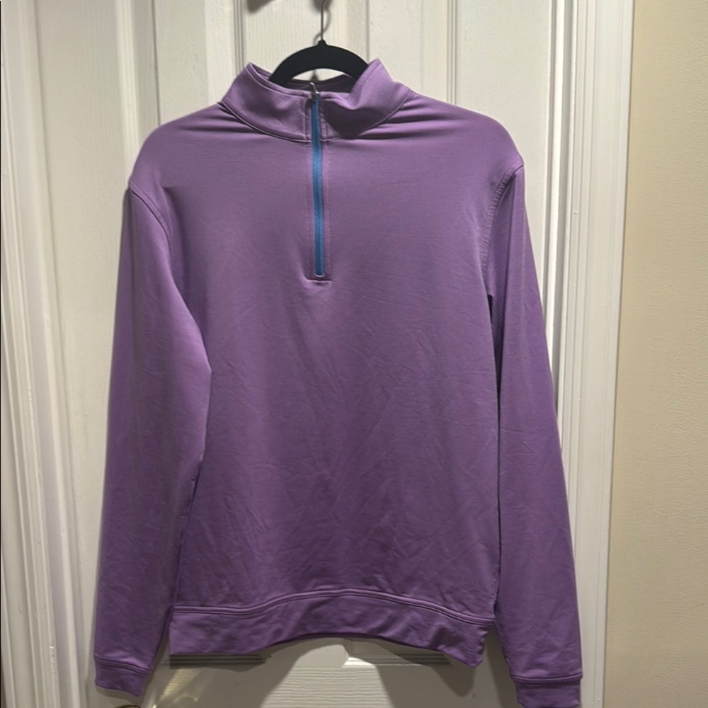 Purple Quarter-Zip Men's Sweater